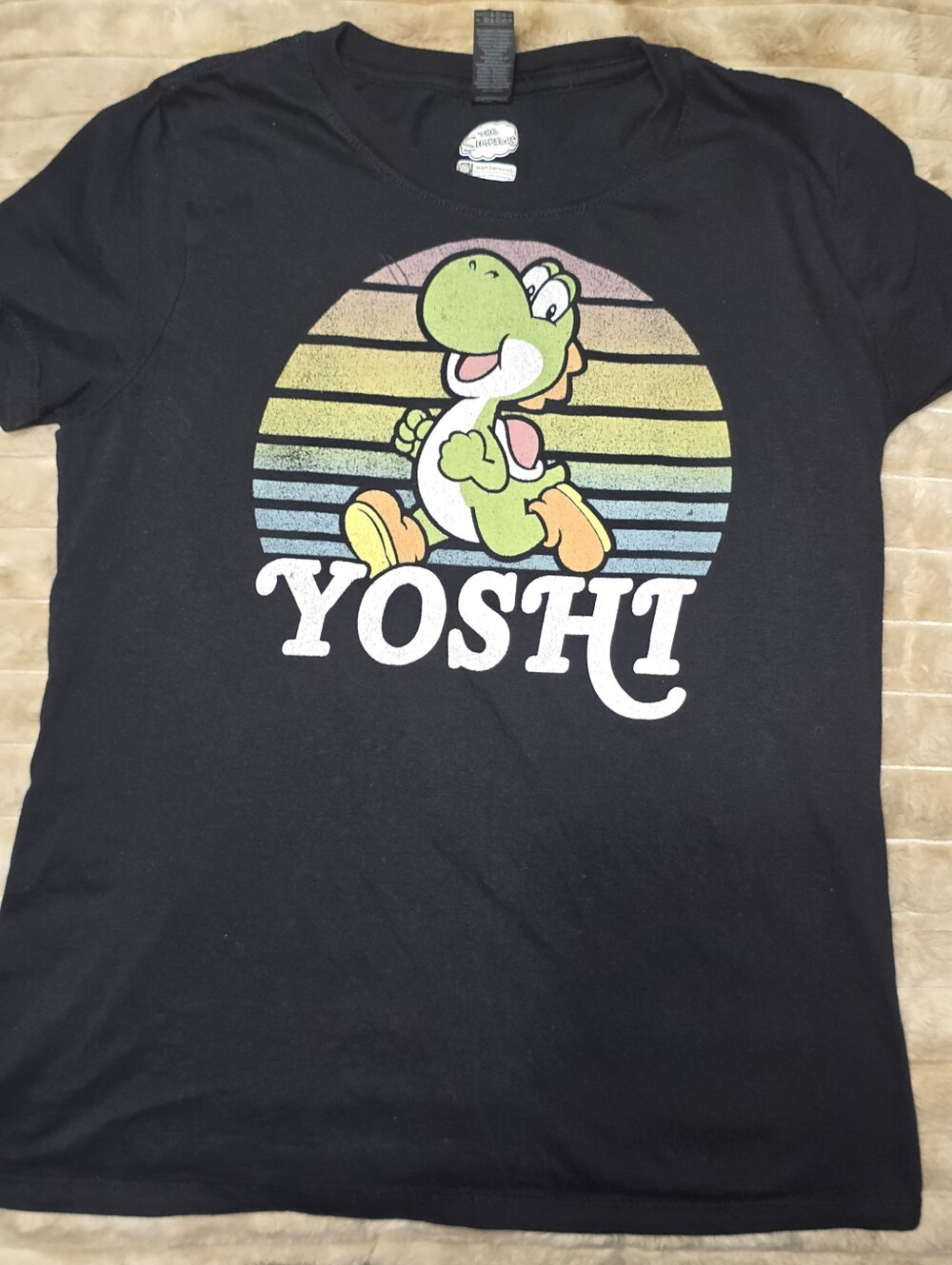 Yoshi Black Graphic Tee - Official Character Design